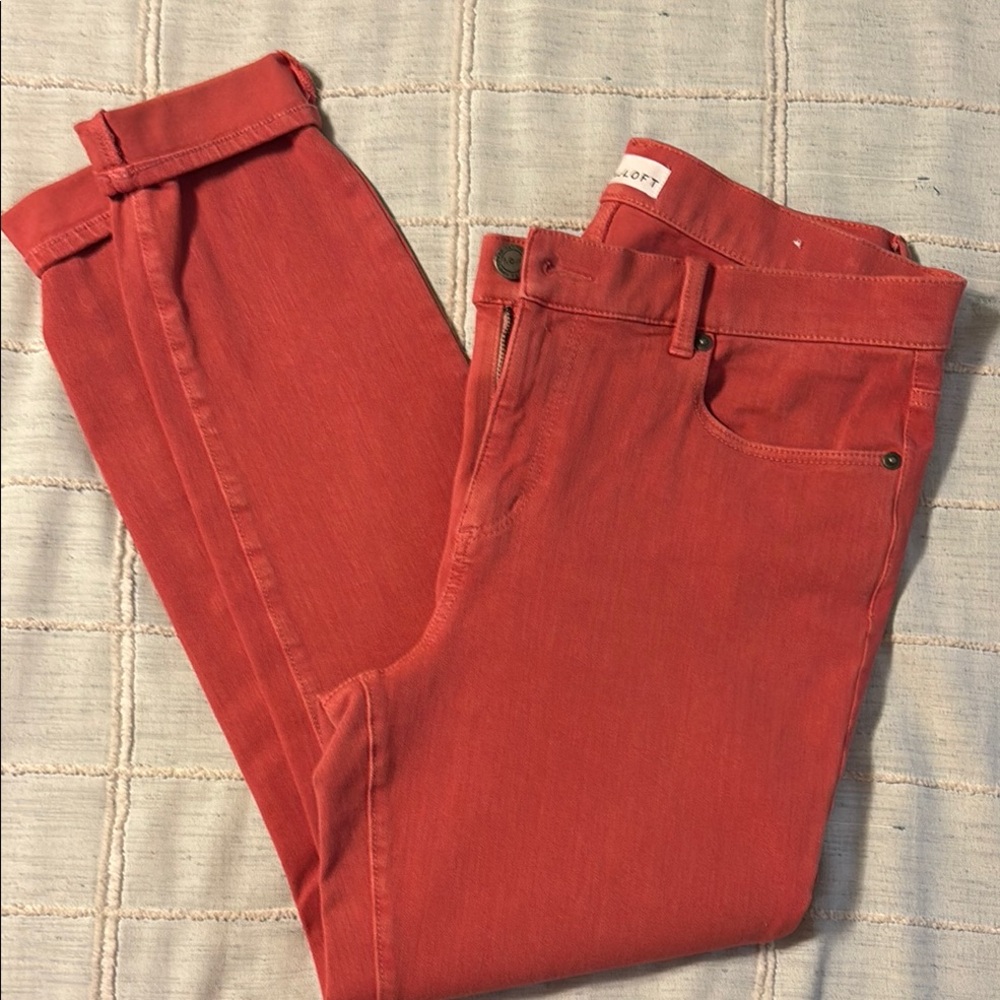 LOFT CORAL DENIM JEANS